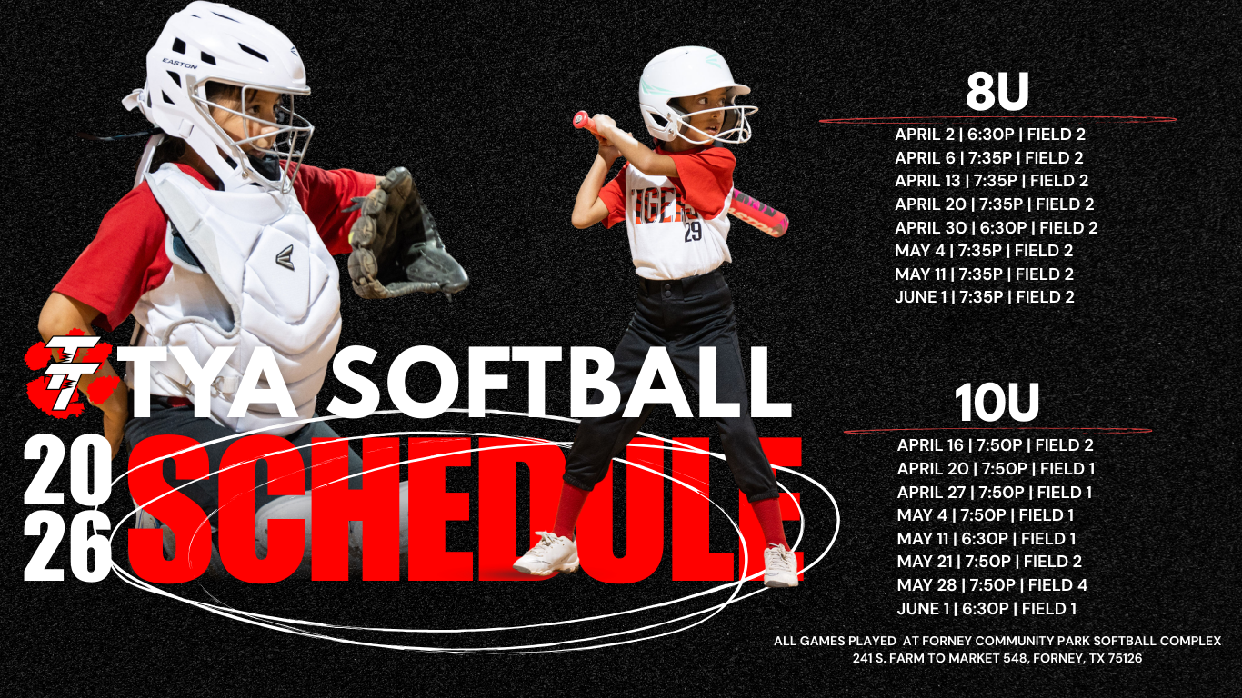 TYA SOFTBALL 2026 SCHEDULE (Website)